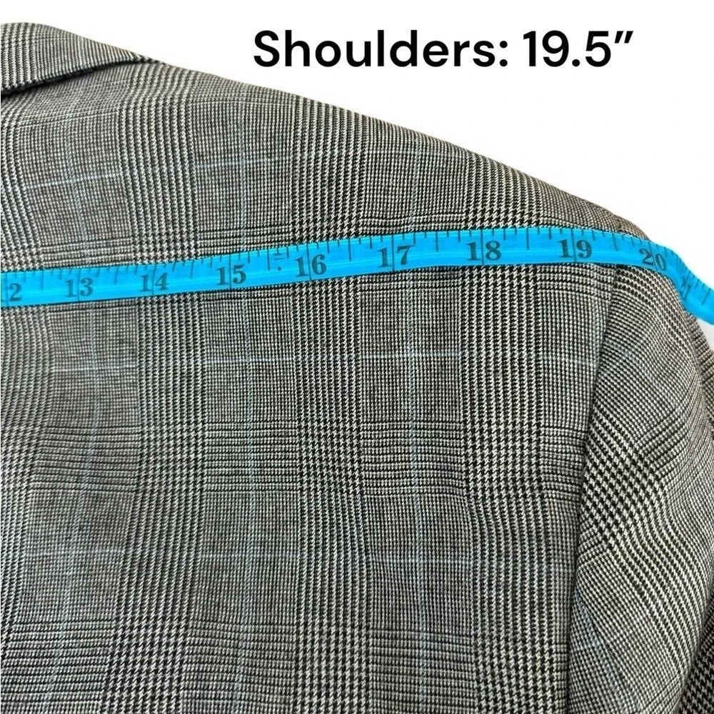 Brooks Brothers 45R 100%‎ wool men's Golden Fleece gray checkered sportscoat EUC